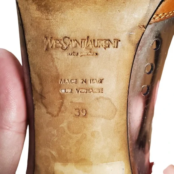 YSL Yves‎ Saint Laurent Pointed Toe Tassel Pump Womens 39 US 9 Western Old Money - Picture 4 of 14